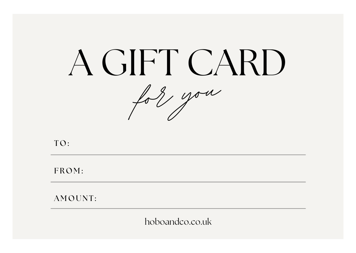 E- Gift Card