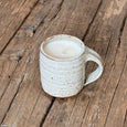 Ceramic coffee mug candle