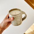 Ceramic coffee mug candle