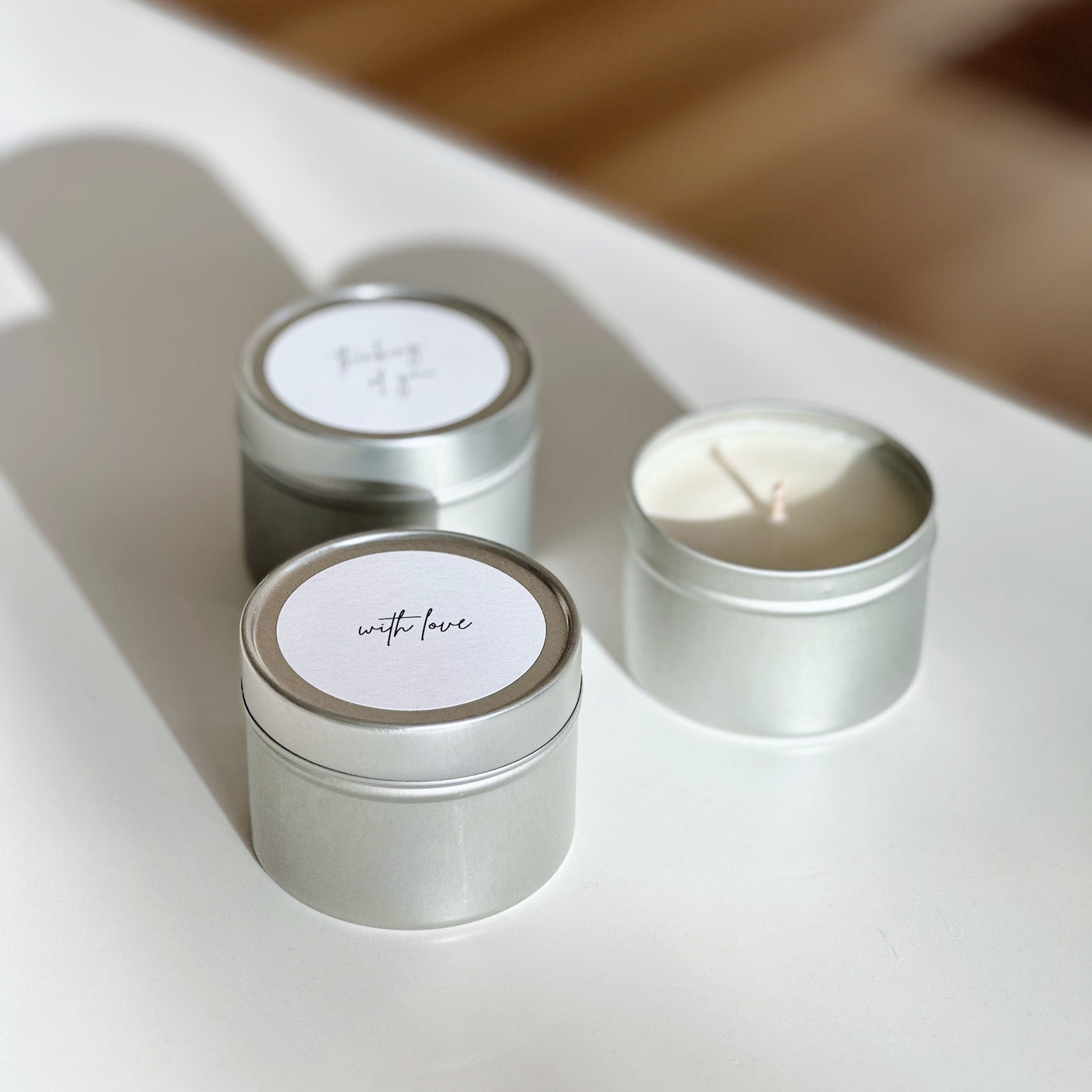 'With Love' Scented Soy Travel Tin Candle